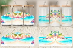 Beach Landscape Glass Can Wraps Product Image 4