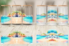 Beach Landscape Glass Can Wraps Product Image 5