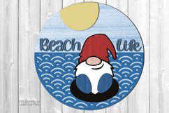 Gnome Sign SVG Laser Cut Files | Beach Life SVG Laser File Product Image 1