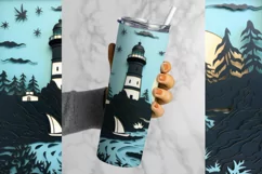 Beach Lighthouse Tumbler Wrap, 20 oz tumbler wrap, Beach png, Beach Tumbler Wrap