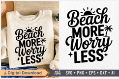 Beach More Worry Less SVG, Retirement SVG Product Image 1