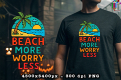 Beach More Worry Less PNG File