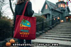 Beach More Worry Less PNG File