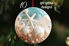 3D Beach Christmas Ornament Bundle / 3D Sublimation / Png Product Image 2