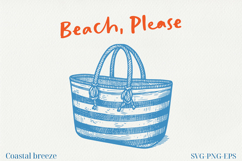 Summer Coastal Line Art Clipart | SVG &amp; PNG |Summer Beach Product Image 1