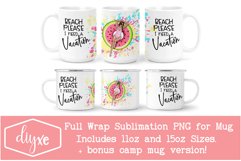 Beach Please, I Need A Vacation |Funny Sublimation Mug Product Image 1