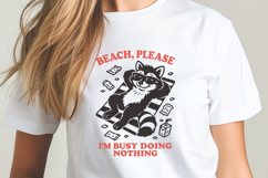 Beach Please SVG Funny Raccoon Summer Design | Lazy Vacation Product Image 3