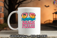 Beach Please Summer Beach Vacation Design PNG File