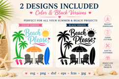 Beach Please SVG File, Summer Beach Vacation svg Product Image 3