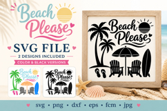 Beach Please SVG File, Summer Beach Vacation svg Product Image 5