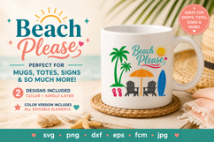 Beach Please SVG File, Summer Beach Vacation svg Product Image 8