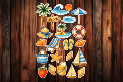 Beach Printable Stickers - PNG Sticker Sheet