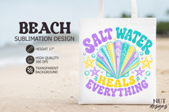 Retro Beach t shirt, Salt Water Beach quotes summer Product Image 1