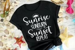 Sunrise Sunburn Sunset Repeat SVG I Beach SVG I Summer SVG