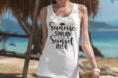 Sunrise Sunburn Sunset Repeat SVG I Beach SVG I Summer SVG