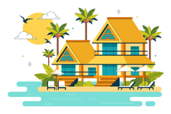 10 Beach Resort Illustration Product Image 4