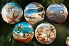 3D Beach Christmas Ornament Bundle / 3D Sublimation / Png Product Image 3