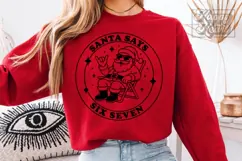 Beach Santa Says Six Seven SVG PNG Funny Christmas Teen Product Image 2