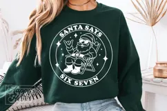 Beach Santa Says Six Seven SVG PNG Funny Christmas Teen Product Image 3