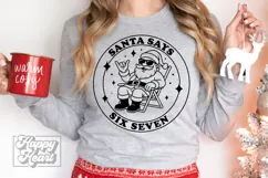 Beach Santa Says Six Seven SVG PNG Funny Christmas Teen Product Image 1
