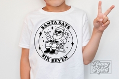 Beach Santa Says Six Seven SVG PNG Funny Christmas Teen Product Image 4