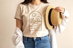 Beach Scene SVG Bundle: 24 Summer Line Art Clipart Designs Product Image 6