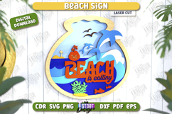 Beach Wall Sign Laser Cut | Summer Front Door Decor | CNC Product Image 1