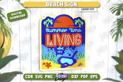 Beach Wall Sign Laser Cut | Summer Front Door Decor | CNC Product Image 1