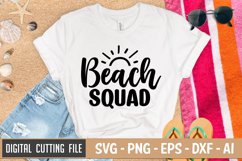 Beach Squad SVG Cut File| Summer SVG Bundle | Beach quotes Product Image 1
