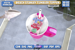 Beach Stanley Tumbler Topper Laser Cut Bundle, Summer Decor Product Image 7