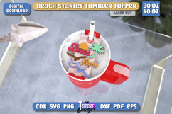 Beach Stanley Tumbler Topper Laser Cut Bundle, Summer Decor Product Image 8