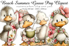 Beach Summer Goose Png Clipart Product Image 1