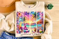 Summer Vibes PNG, Brushstroke Summer PNG, Retro Summer PNG Product Image 3