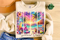 Summer Vibes PNG, Brushstroke Summer PNG, Retro Summer PNG Product Image 3