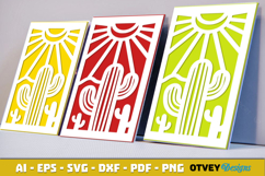 Beach Sunset Card Cover Paper Cut Product Image 2