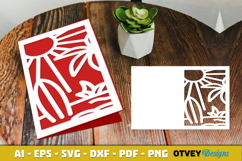 Beach Sunset Card Cover Paper Cut Product Image 4