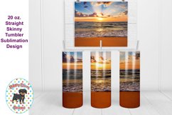 Beach Sunset 20 oz skinny Tumbler Sublimation File Product Image 1