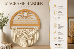 Beach Sunset Macrame Hanger Lasercut BUNDLES Product Image 2