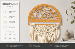 Beach Sunset Macrame Hanger Lasercut BUNDLES Product Image 5