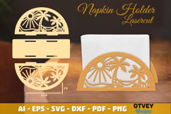Beach Sunset Napkin Holder Lasercut Product Image 1