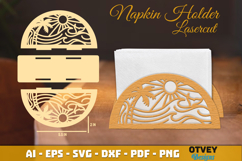 Beach Sunset Napkin Holder Lasercut Product Image 1
