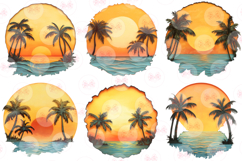 Beach Sunsnet Clipart - 20 Png Bundle Product Image 3