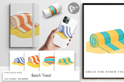 Digital Paper Beach Towel Product Image 1