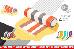 Beach Towel Clipart Product Image 1