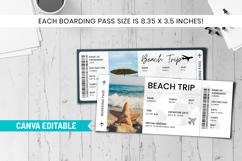 Editable Beach Vacation Surprise Trip Ticket Canva Template Product Image 9