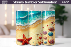 Summer Beach Tumbler Wrap | Sea Tumbler Product Image 1