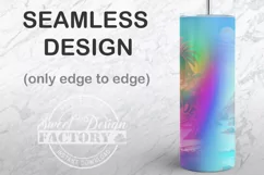Beach Tumbler Sublimation Design, summer seamless Tumbler Product Image 2