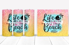 BEACH TUMBLER SUBLIMATION BUNDLE I SUMMER TUMBLER WRAP PNG BUNDLE