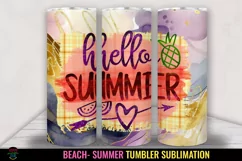 beach tumbler sublimation wrap- summer tumbler sublimation wrap- beach tumbler png- summer tumbler png