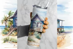 Beach Lighthouse Tumbler Wrap, 20 oz tumbler wrap, Beach png, Beach Tumbler Wrap